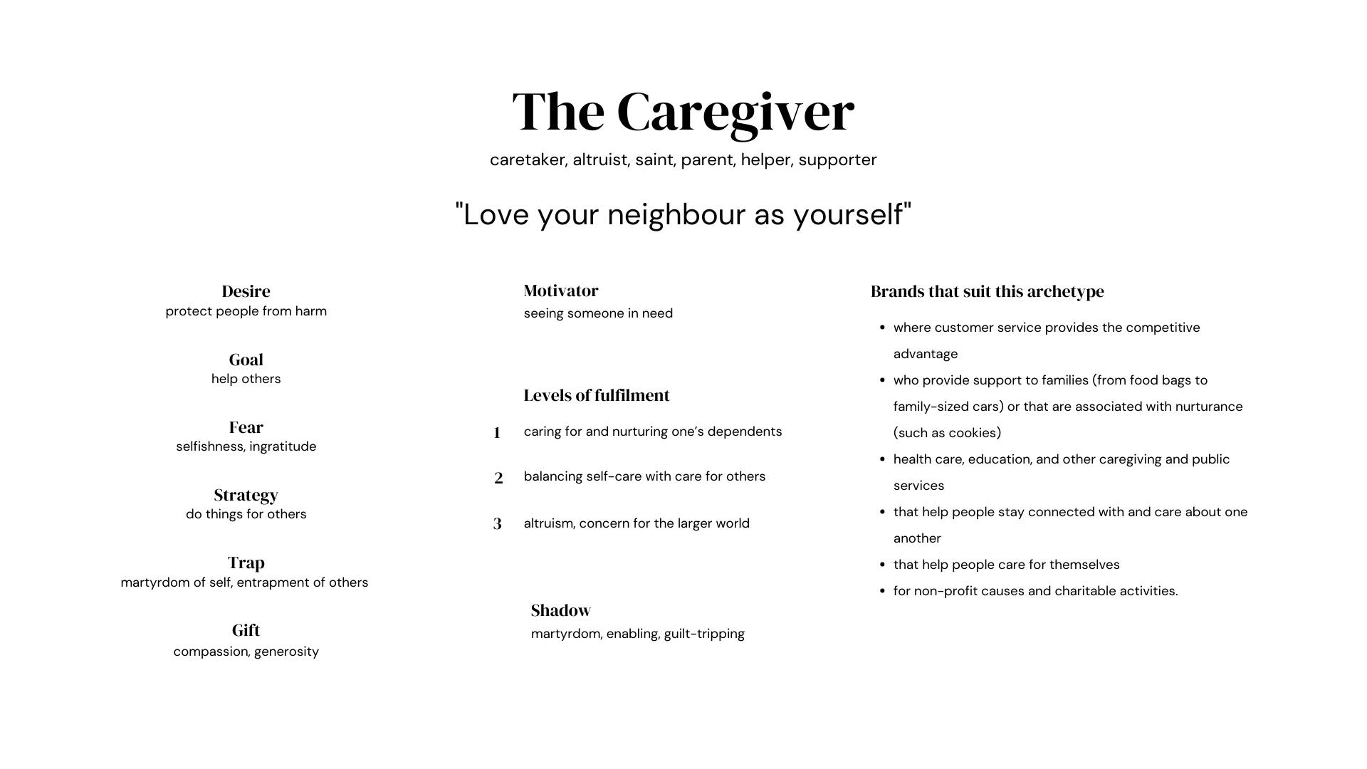 The Caregiver.